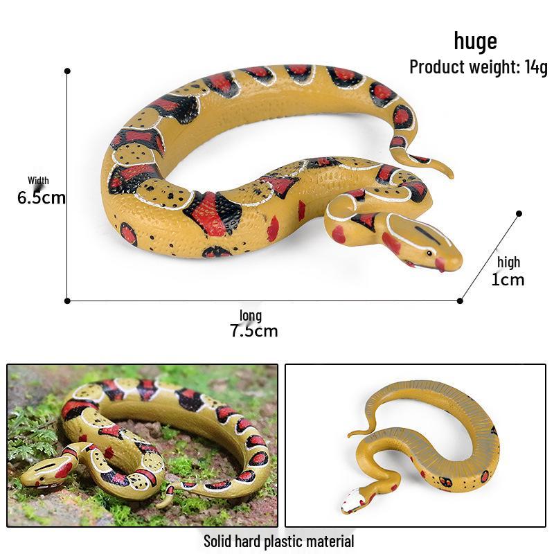 Realistic Plastic Toy Snake Model for Children - Cognitive Reptile Ornament