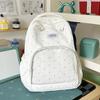 Schoolbag Milk White Polka Dot Transparent Pain Bag Backpack for Junior High School Girls and Primary School Students Large Capacity Schoolbag