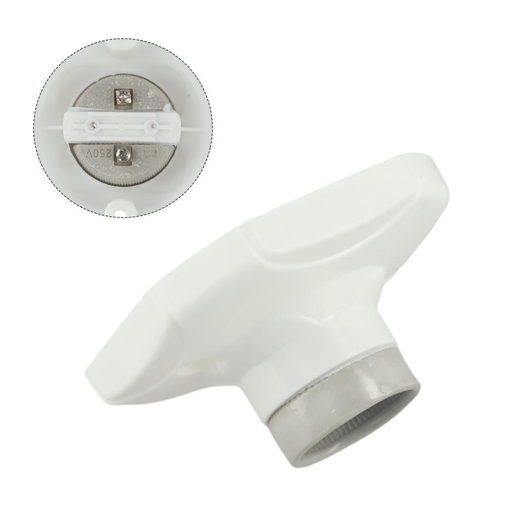 Straight Glazed Ceramic Heat Lamp Holder Light Bulb Socket E27 Porcelain/Fitting
