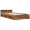 Bed Frame with Storage Reclaimed Wood 80 X 200 Cm Engineered Wood