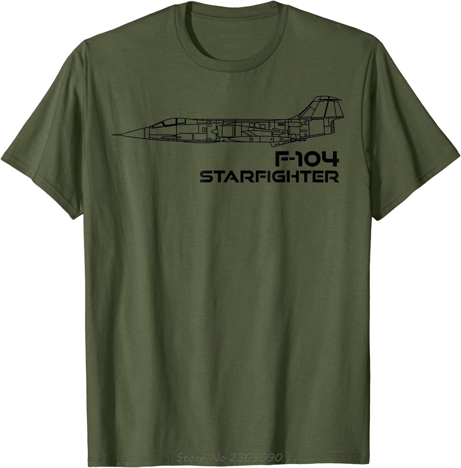 

F-104 Starfighter Jet Plane Oversized T-shirt Casual O-Neck Cotton Tshirt Summer Harajuku Unisex Tops Tees Men s Clothing S разноцветный