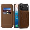 Lingdun Leather Magnetic Card Slot Case for iPhone 17 Pro Max with Electroplated Finish