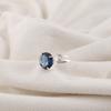 London Blue Topaz Gemstone 925 Sterling Silver Jewelry Designer Ring Gift For Wife RR-72-5