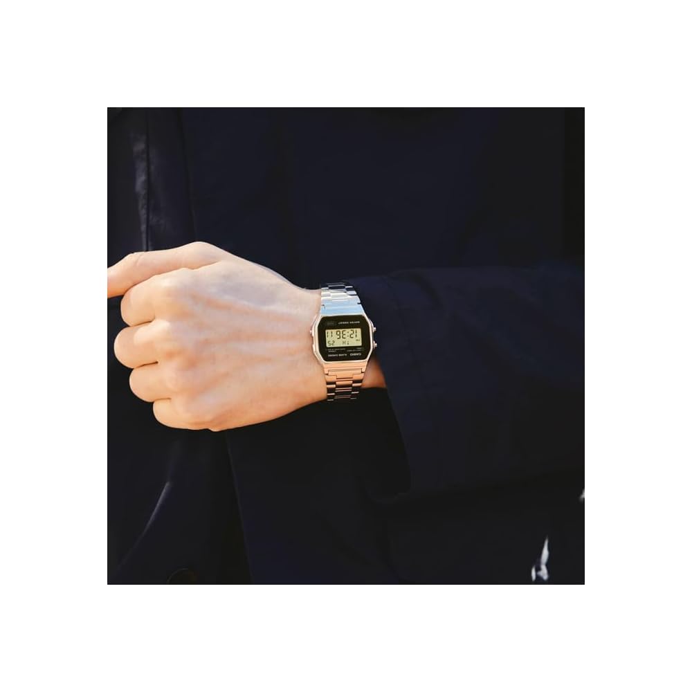 Casio Classic A159 Series A158WEA-1JF Stainless Steel Digital Watch Black