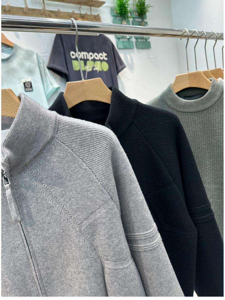 Men's Trendy Winter Cardigan Zipper Knitwear Sweater - High-End Casual Pullover
