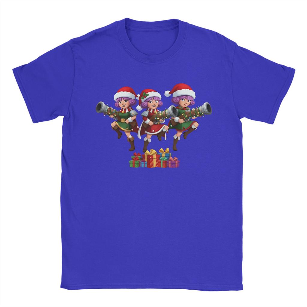 Men T-Shirts Three Musketeers Christmas Charge Vintage Cotton Tee Shirt Short Sleeve Clashes Royaleds T Shirts Fashion Soft Tops