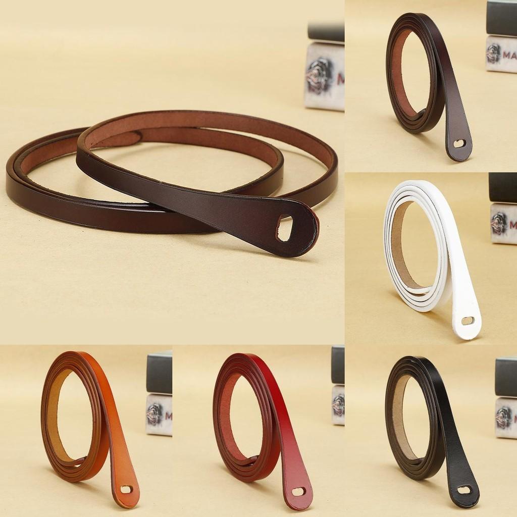 Genuine Leather Womens Thin Waist Belt With Tie Knot Buckle For Dress And Casual Outfits