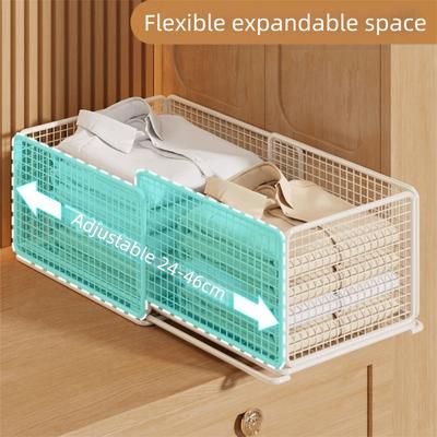 Layered Design Wardrobe Storage Rack Drawer Style Expandable Cabinet Wardrobe Storage Sorting Box Partitions Closet Storage Box