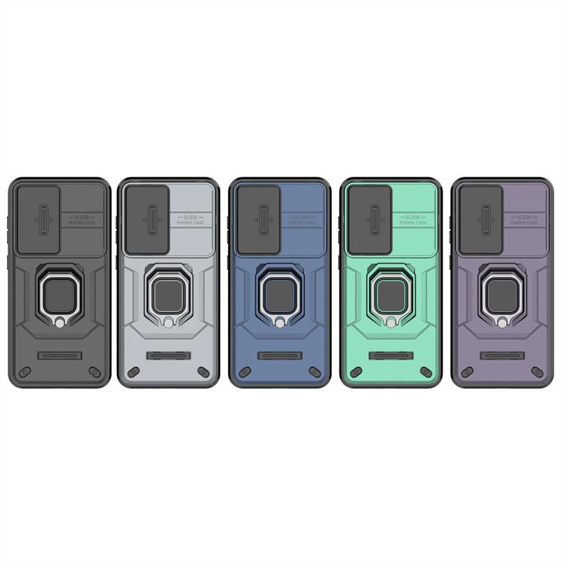 For Samsung Galaxy S24 FE Case Slide Camera Len Cases Samsung Galaxy S24 FE Cover Shockproof Armor PC TPU Cover Galaxy S24 FE