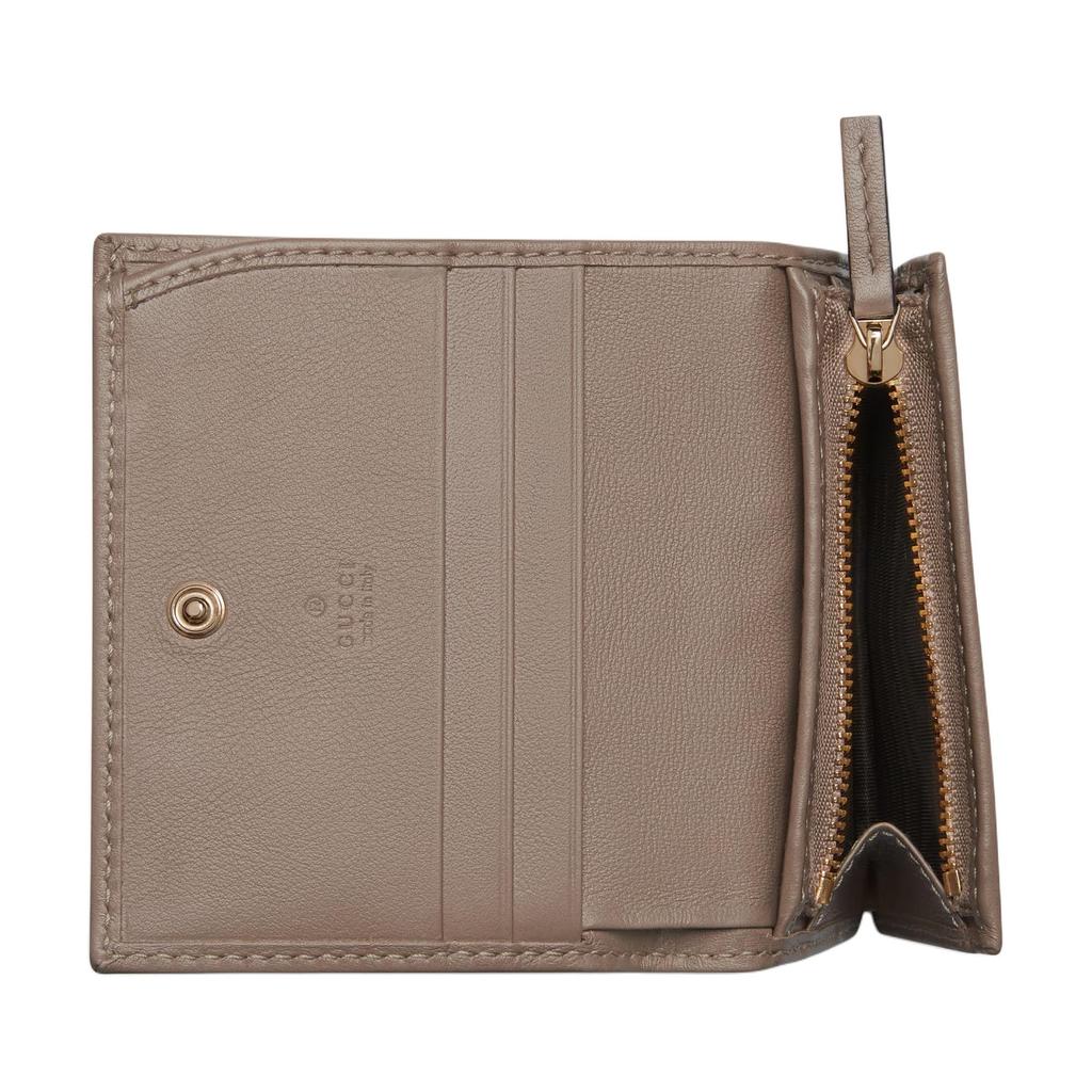 GUCCI GG Marmont Leather Wallet Women's Taupe 466492-DTDHD-1523