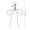 Beaded Phone Lanyard Wrist Strap Bow Shaped Pearls Beads Phone Charm Keychains