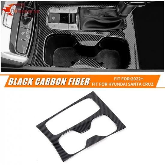 Carbon Fiber Center Console Gear Shift Panel Cover For Hyundai Santa Cruz +