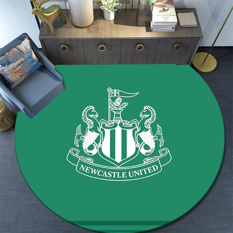 Newcastle United,Round Area Rug,Carpet Rug for Living Room Bedroom Sofa Playroom Decor,Non-slip Floor Mat