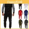 Classic Men Tracksuit Set With Hooded Pullover And Adjustable Jogging Pants