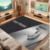 Juventus FC Custom Crystal Velvet Rug, Personalized Name Text Print, Football Logo Soft Non‑Slip Floor Mat Home Decor Gift
