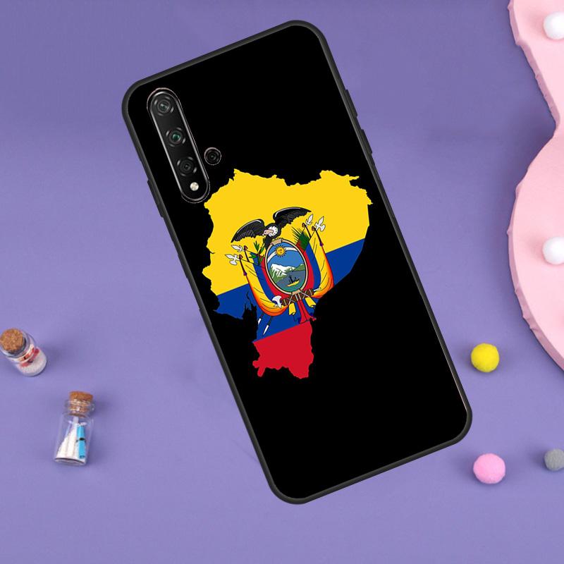 Ecuador Flag Case For Huawei P30 P20 P40 Lite Nova 5T 11i 8i 3i 9 10 SE 11 Pro Y90 Y70 Y61 Y60 Y91 Cover