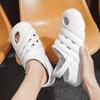 Mens Clogs Waterproof Anti-Skid Thick Bottom Wear-Resistant Cushioned Sole Plush Comfort Easy Slip-On Sandal Shoes