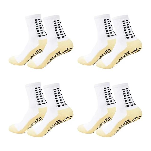 4 Pairs Anti-slip Football Socks Men Woman Non-slip Soccer Basketball Tennis Sport Socks Grip Cycling Riding Yoga Socks