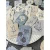 1 Schachtel 30 Stück Geprägte Vintage Floral Natürliche Textur Englische Etiketten Dekorative Aufkleber für Scrapbooking, Schulsachen, Schulanfang