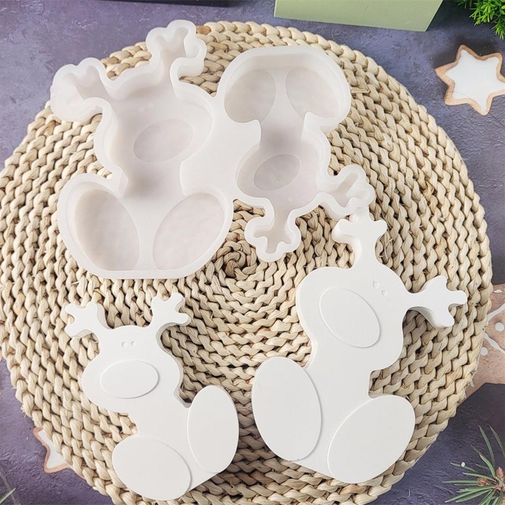 Christmas Elk Silicone Epoxy Resin Mould Plaster Silicone Molds for Epoxy Resin Gypsum Ornament Christmas Decoration
