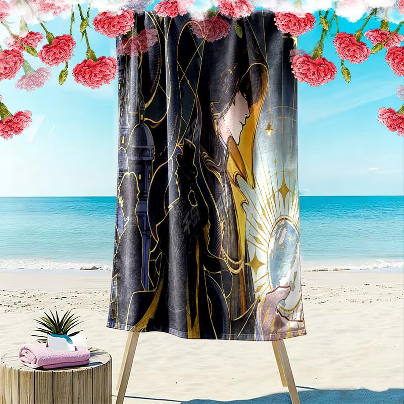 Lord of Mysteries Print Beach Towel, Large Soft Quick Dry Towel for Beach Camping Swimming