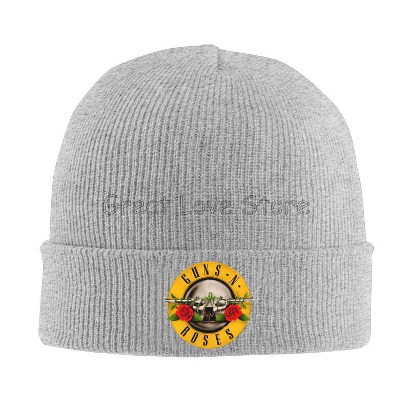 Heavy Metal Guns N Roses Bonnet Hats Unisex Street Elastic Knit Hat Winter Warm Skullies Beanies Cap for Travel Outdoor Camping