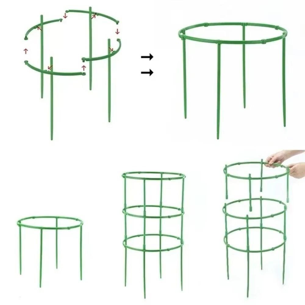 10Layers Plant Support Pile Stackable Flower Ring Support Rack Indoor Flower Plants