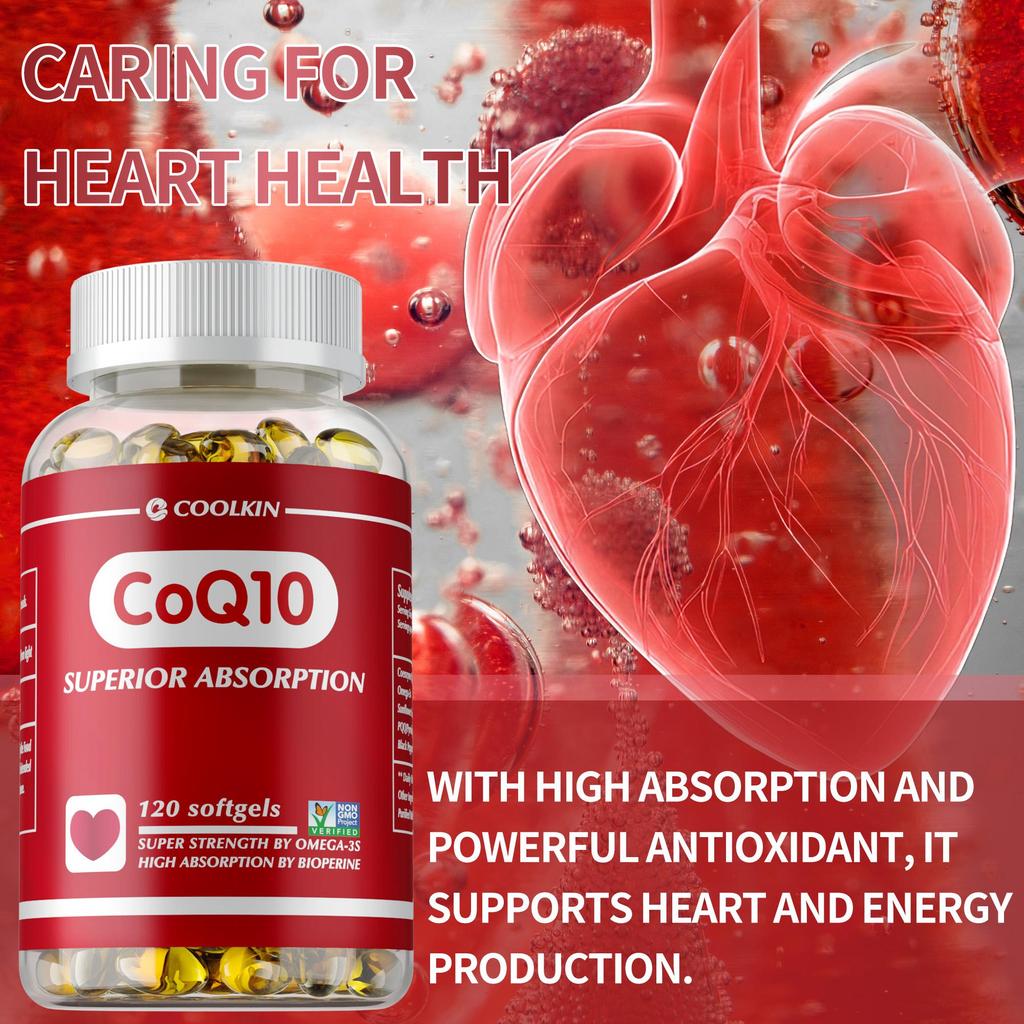 Coolkin - Coenzyme Q10 Capsules - Heart Health - Antioxidant