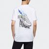Adidas Neo Hand-Drawn Pattern Letter Print Sports Casual Short Sleeve T-Shirt Men T-Shirts White GJ8887