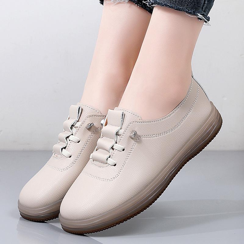 

Женские туфли на плоской подошве, мокасины для вождения, повседневные коричневые туфли для ходьбы в стиле минимализма, туфли без застежек для мам, большой размер 42 бежевый