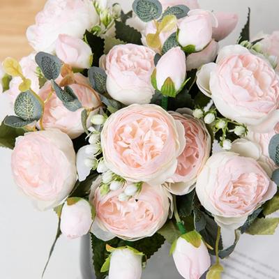 30 cm künstliche Blumen Seidenpfingstrosen-Strauß Festliche Vasen zur Dekoration Basteln Haus Garten Wohnzimmer Hochzeitszubehör Requisiten