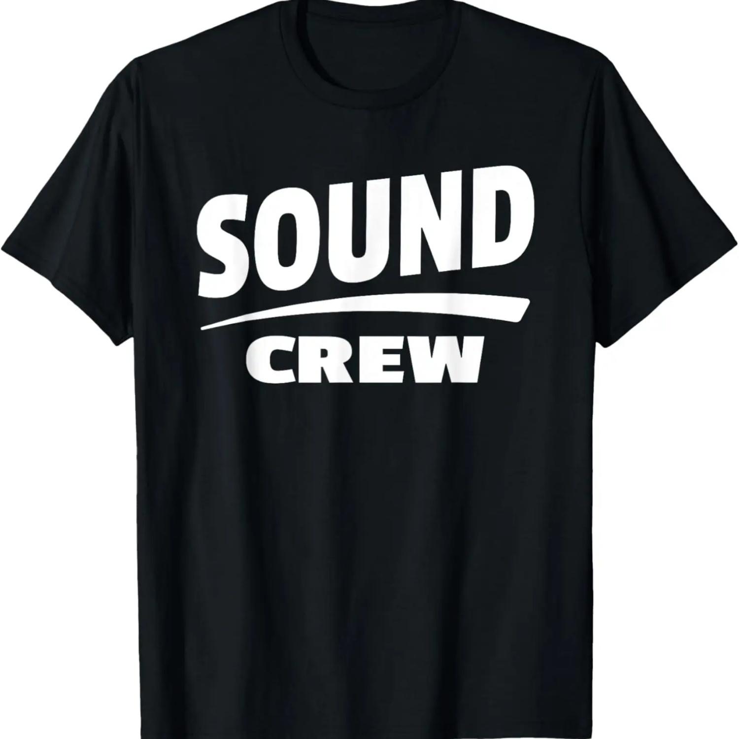 Sound Crew Shirt (Front Print Only) White Text T-Shirt S чёрный
