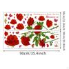 2Pcs Rose Flower Wall Sticker Decals Art Decor Anniversary Valentine's Day Murals PVC