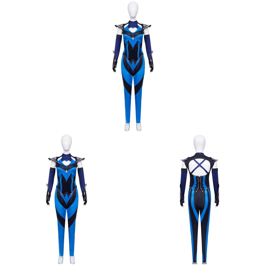 Mortal Kombat Kitana Cosplay Costume With Pu Leather For Female Cosplayers