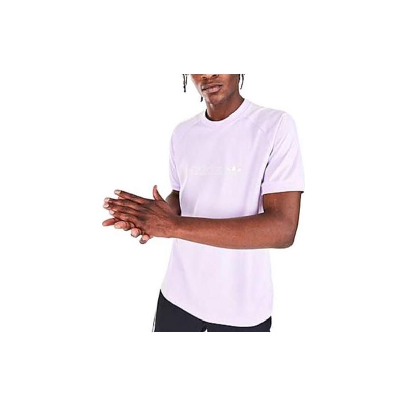 

Adidas Crew Neck Logo Print Fitted Short Sleeve T-Shirt Men Tops Purple GK9695 M