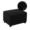 2 Sizes Footstool Cover Jacquard Cloth Footrest Cover Elastic Furniture Protection Removable Ottoman Cover Used For Home