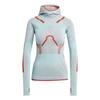 Womens/Ladies Tech Geometric Technical Funnel Neck Raglan Hoodie