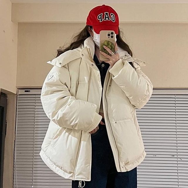 

Зимняя пуховая хлопковая куртка женская свободная стеганая хлопковая куртка новая корейская версия куртка-джокер для пары. XL