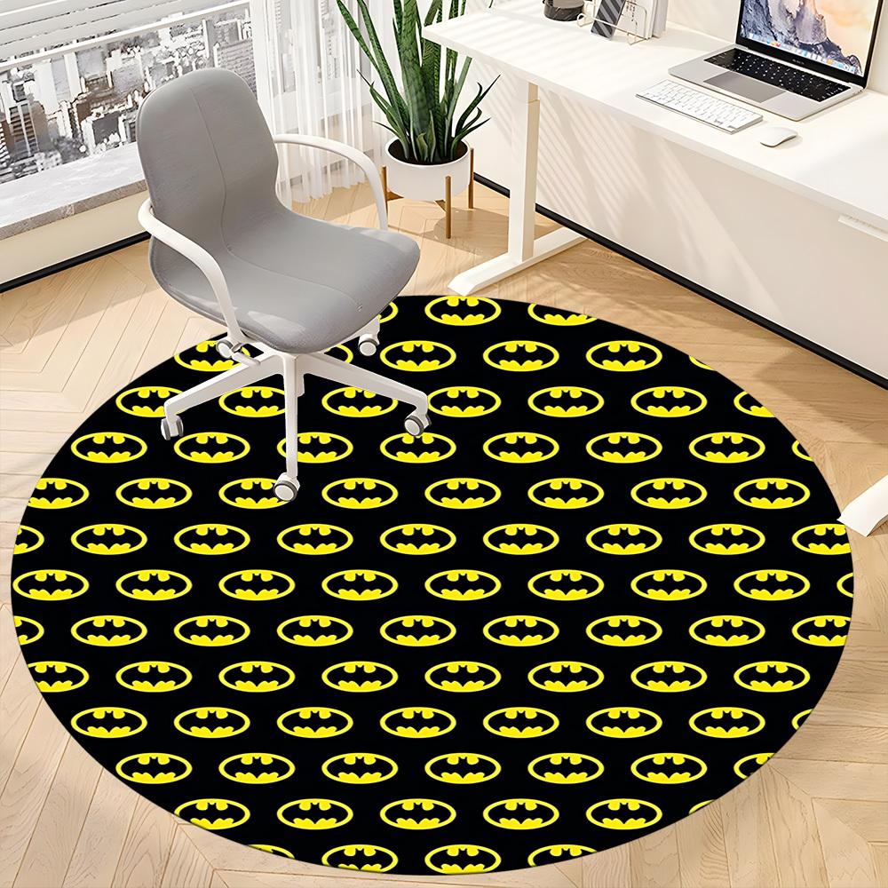 1pc Batman Office Round Area Rug, Under Office Chairs Bedroom Living Room Home Decor, Room Deco, Available in Various Sizes101