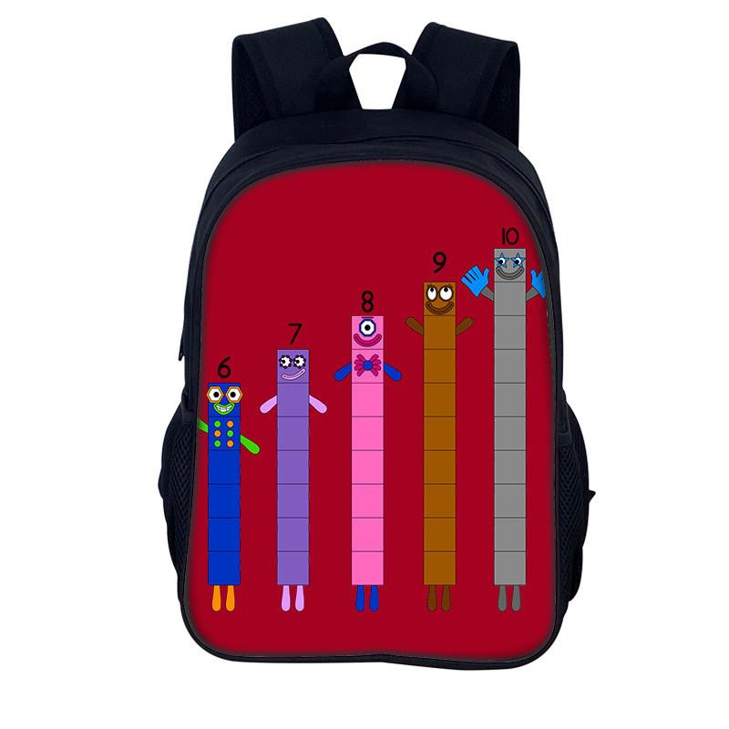Numberblocks Digitální Číselné Bloky Batoh Pro Děti Školní Úložný Prostor A Vzdělávání