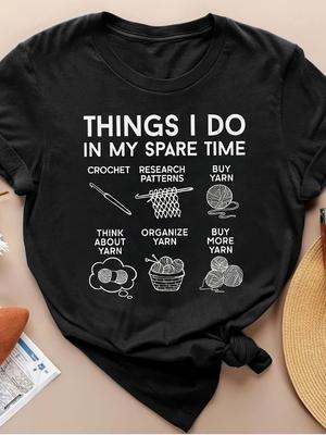 Crochet Yarn Lover Spare Time Activities T-shirt