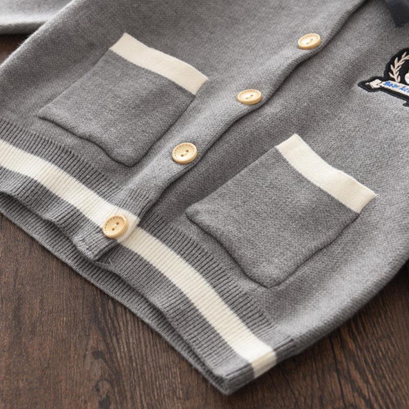 Bear Leader Autumn and Winter 3-7 Year Old Girls' Set Knitted Sweater Jacket+Skirt Two Piece Suit Children's Boutique Clothing AH9000