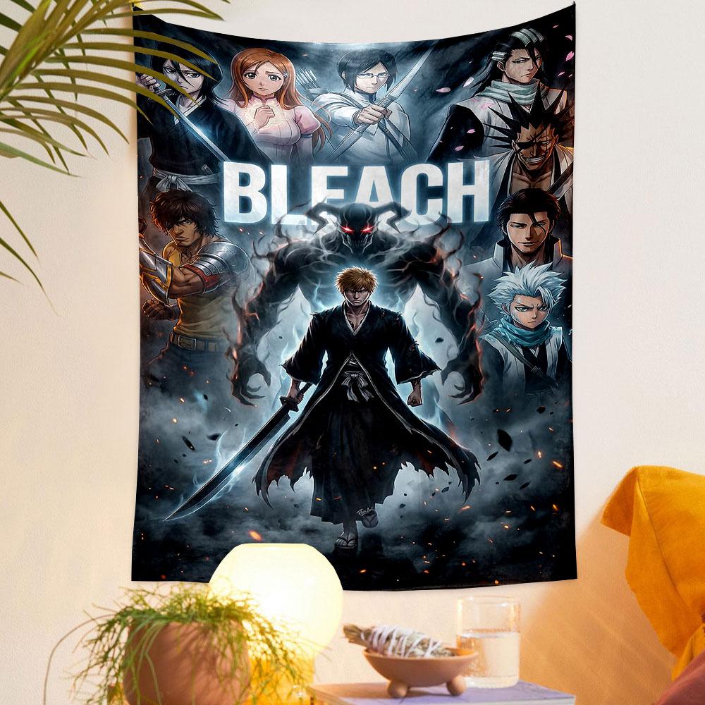 Bleach Anime Characters Tapestry Design Patterned tapestry home decor, suitable for bedroom and living room, gift