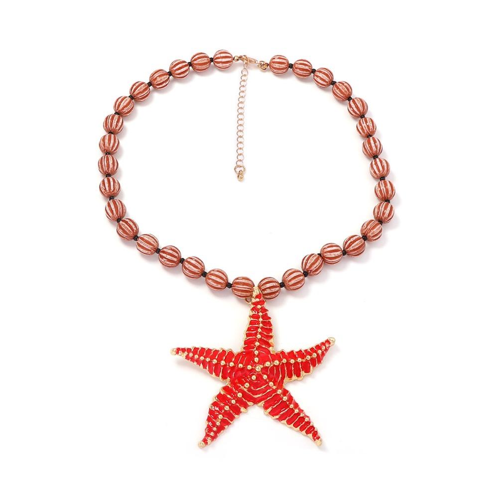 Lobster Enamel Crab Pendant Necklace Cute Bohemian Collarbone Chain  Beach