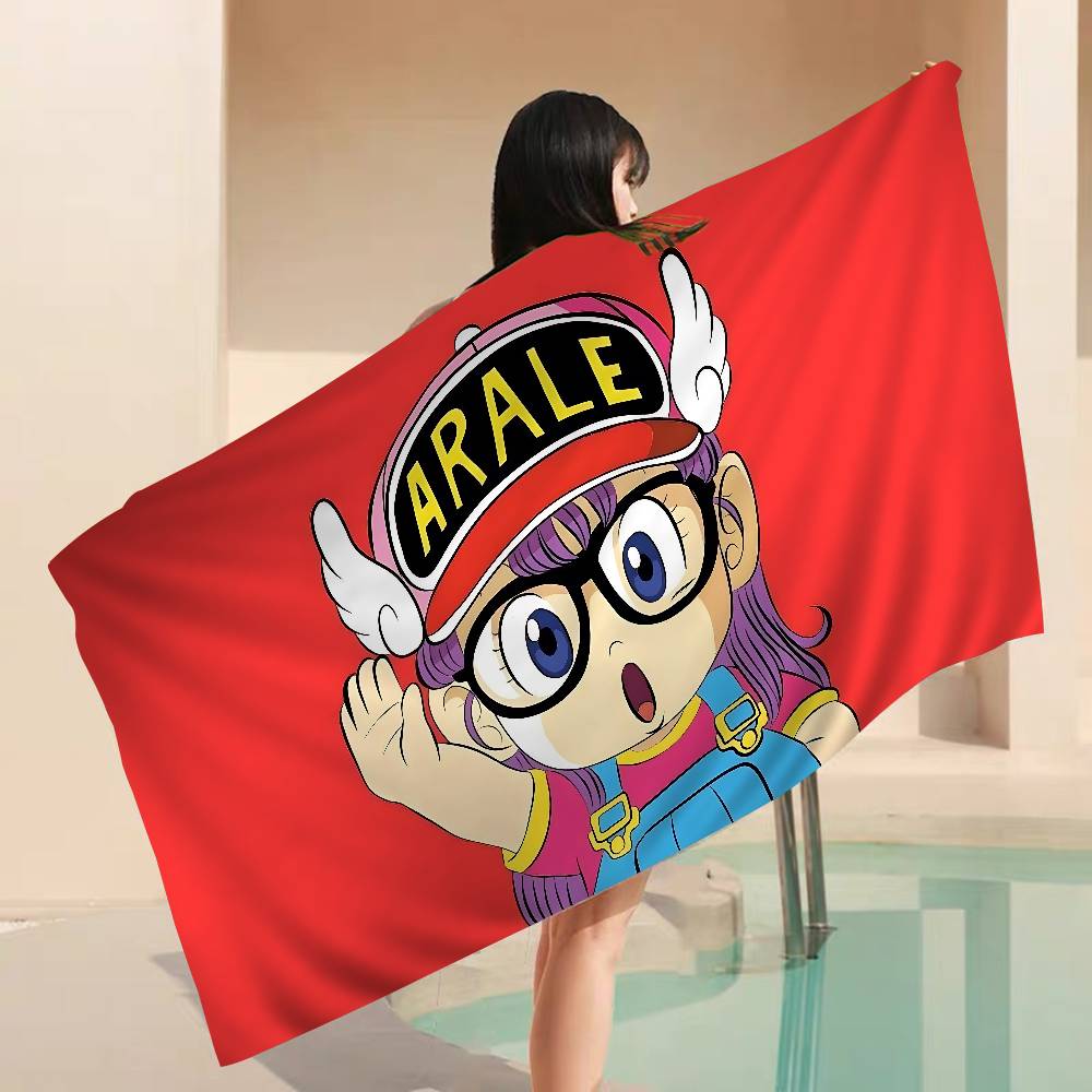 Dr S-Slump Anmie Anime Beach Swimming Towel Soft Absorbent Washcloth Children's Gifts For Kids Travel Camping Gym