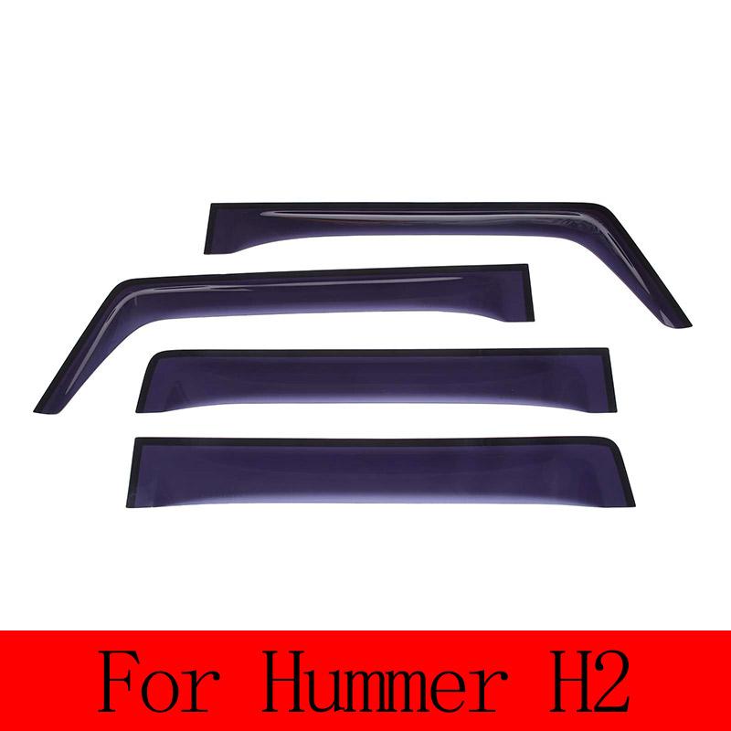 

ABS Plastic Exterior Visor Vent Shades Window Sun Rain Guard Deflector For Hummer H2 H3 2003-2009 Car Accessories