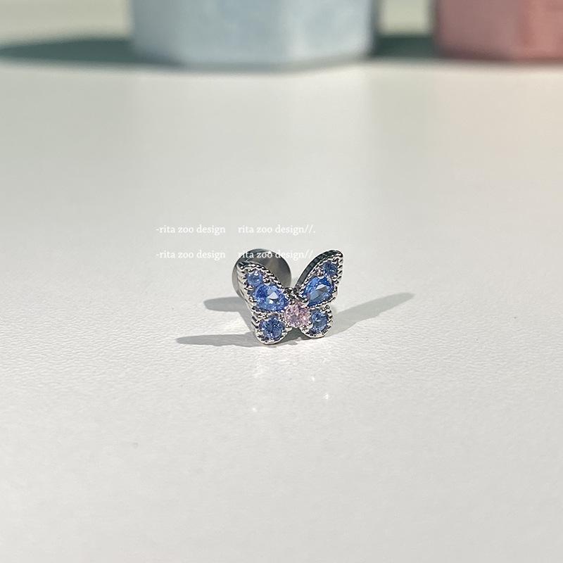 Butterfly-Control Titanium Ear Cartilage Studs: Playful & Cute Collection