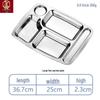 YCSG 304 Stainless Steel 5-Compartment Divided Lunch Tray