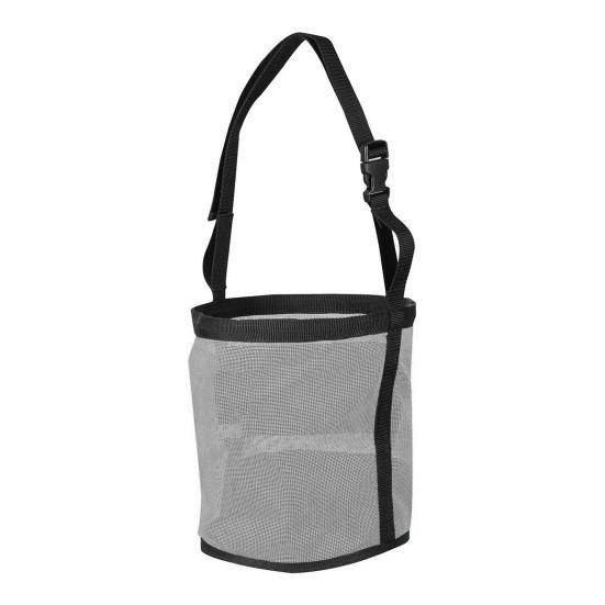 Horse Feed Bag Heavy Duty Mesh Horse Feeder with Adjustable Strap Horse Muzzle Feed Bucket for Feeding Grain Powder Supplements