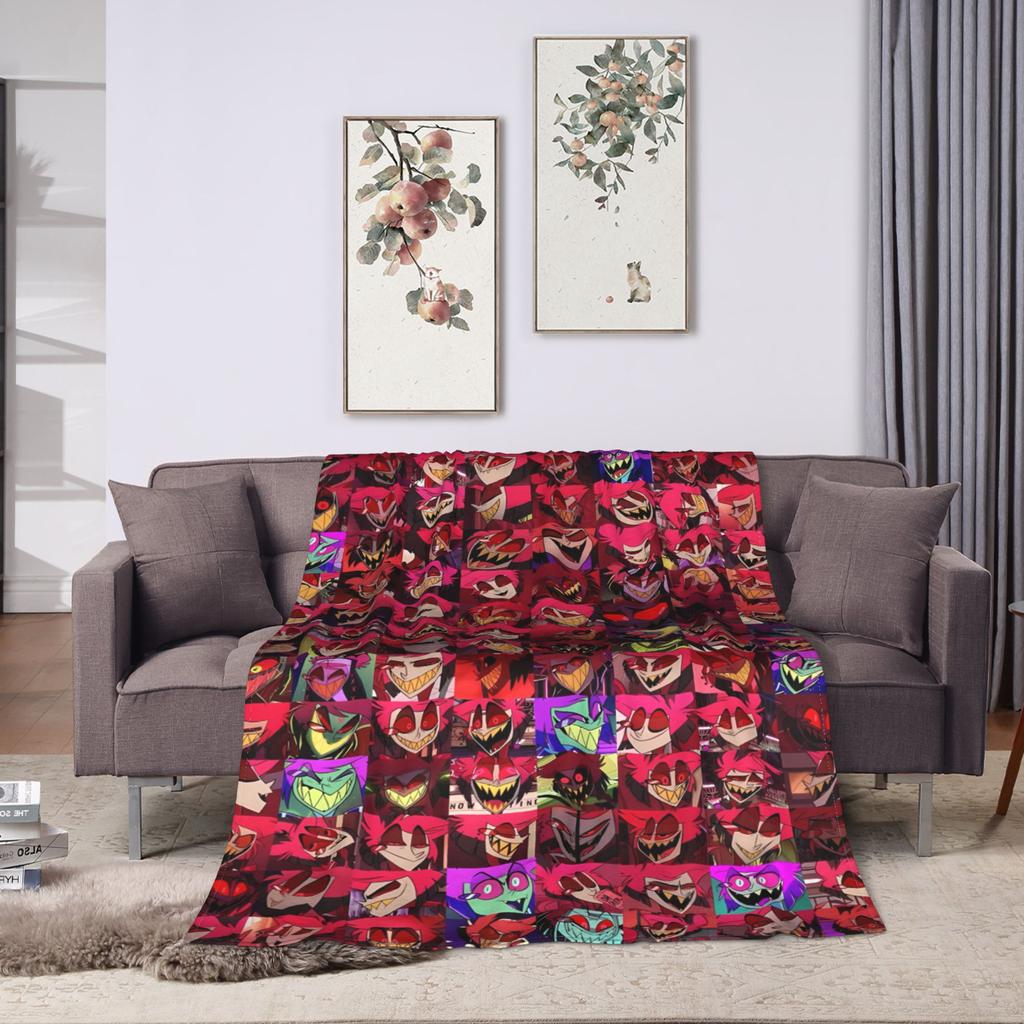 Vox Alastor Hazbin Hotels Blanket Quality Warm Soft  Throw Blanket Winter Girls Boys Couch Chair Sofa Bed Funny Bedspread